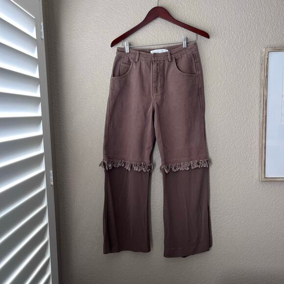 Christopher Esber Deconstructed Splice Pants Walnut Brown 6 Women’s - Picture 3 of 10